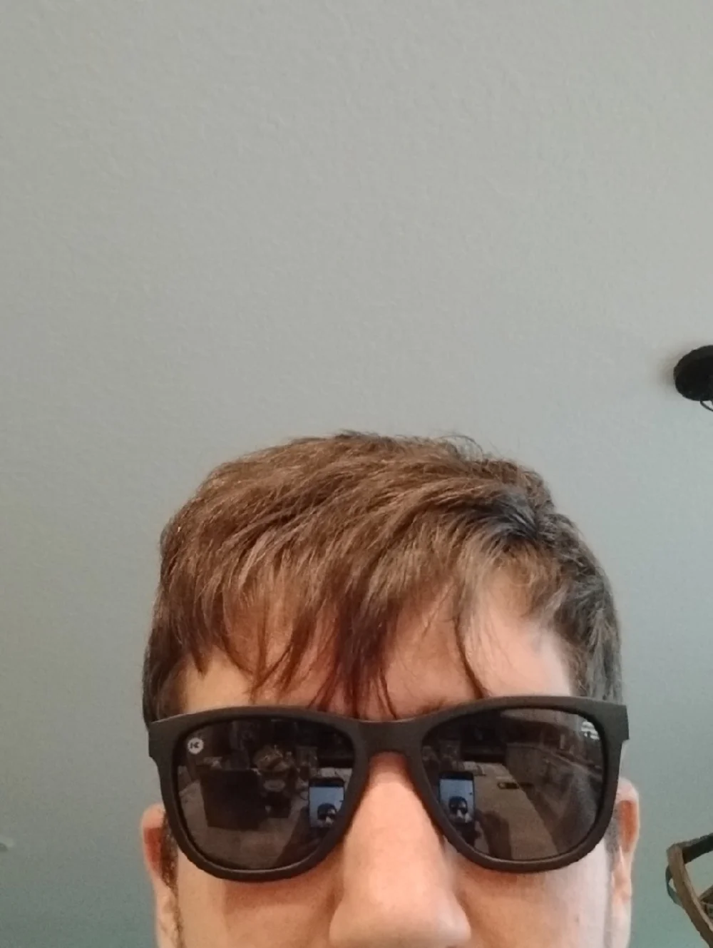Kid's Black Knockarounds Frame Sunglasses with Checkered Arms